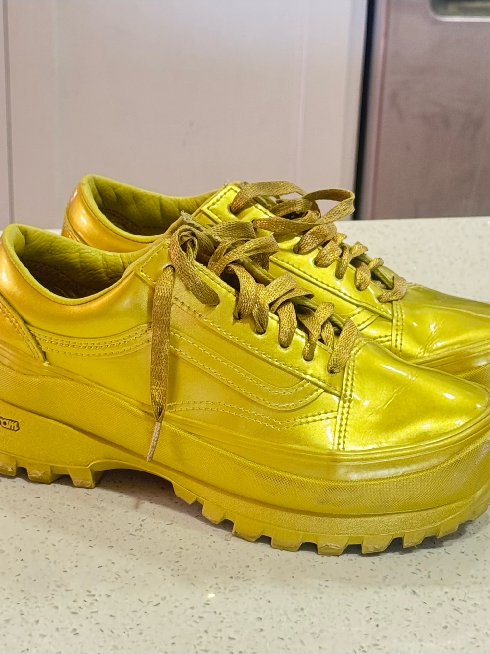 Vans Old Skool Vibram DX x Collina Strada M7.5 W9 gold platform rave
